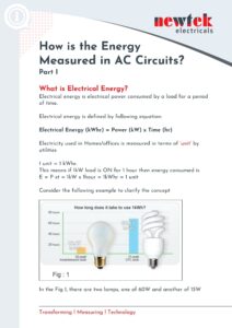 How is the Energy Measured in AC Circuits Part